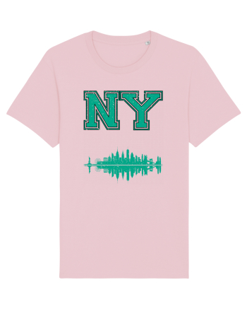Retro Vintage New York College Jersey Cotton Pink