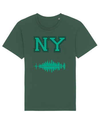 Retro Vintage New York College Jersey Bottle Green