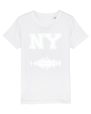 Retro Vintage New York College Jersey White