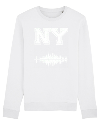 Retro Vintage New York College Jersey White