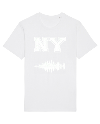 Retro Vintage New York College Jersey White