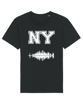 Retro Vintage New York College Jersey Black