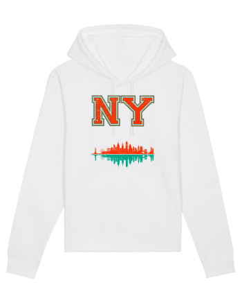 Retro Vintage New York College Jersey White