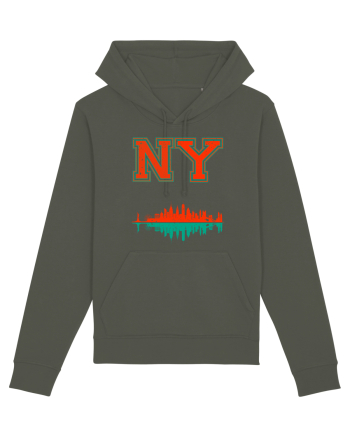 Retro Vintage New York College Jersey Khaki