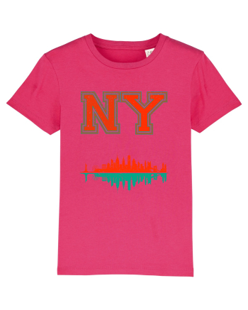 Retro Vintage New York College Jersey Raspberry