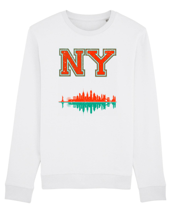 Retro Vintage New York College Jersey White
