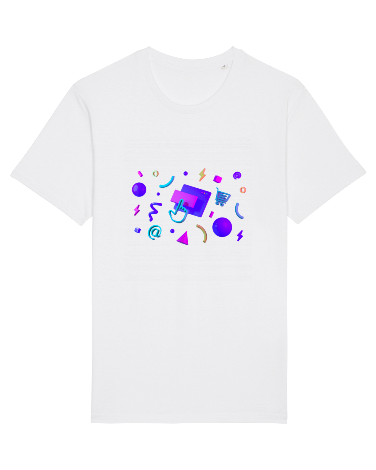 Tricou mânecă scurtă Unisex Rocker White