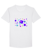 social media Tricou mânecă scurtă guler larg Bărbat Skater