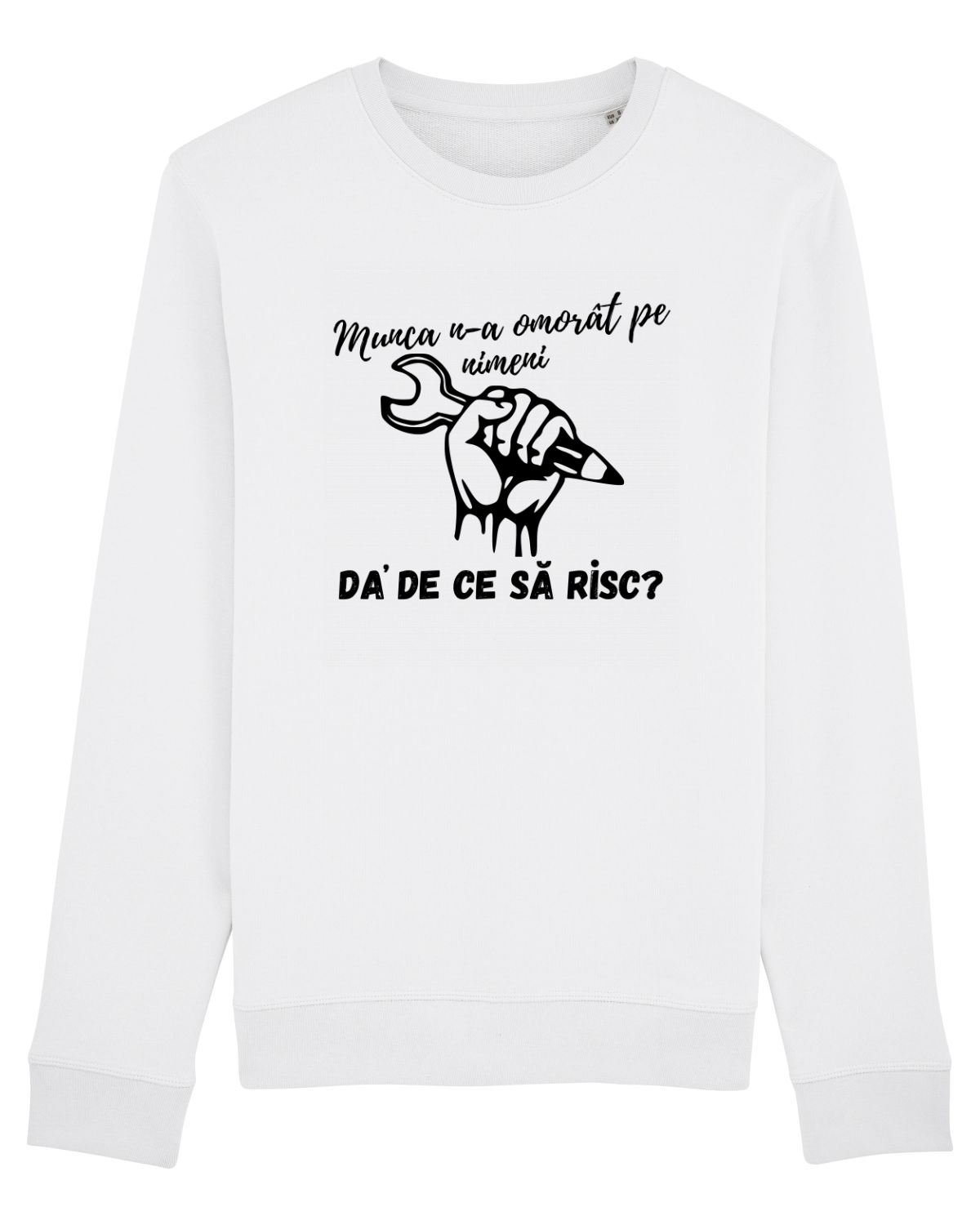 Bluză mânecă lungă Unisex Rise White
