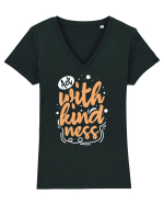 Act with Kindness Tricou mânecă scurtă guler V Damă Evoker