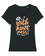 Act with Kindness Tricou mânecă scurtă guler larg fitted Damă Expresser