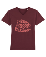 Be a Good Listener Tricou mânecă scurtă guler V Bărbat Presenter