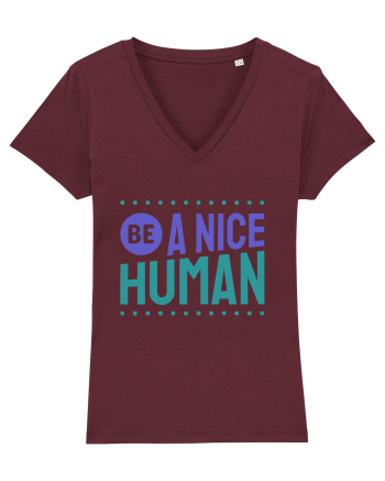 Be a Nice Human Burgundy