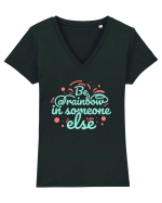 Be a Rainbow in Someone Else Tricou mânecă scurtă guler V Damă Evoker