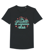 Be a Rainbow in Someone Else Tricou mânecă scurtă guler larg Bărbat Skater