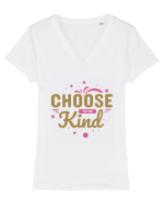 Choose Kind Tricou mânecă scurtă guler V Damă Evoker