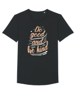 Do Good and Be Kind Tricou mânecă scurtă guler larg Bărbat Skater