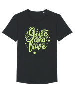 Give and Love Tricou mânecă scurtă guler larg Bărbat Skater