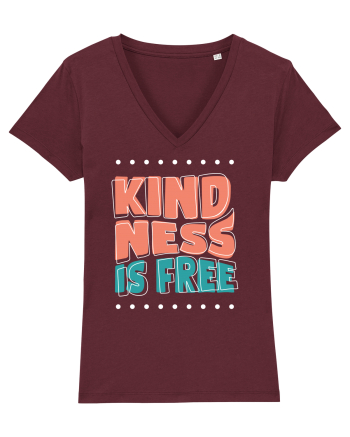 Kindness is Free Burgundy
