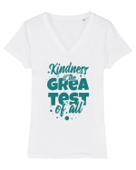 Kindness is the Greatest of All Tricou mânecă scurtă guler V Damă Evoker