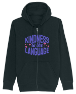 Kindness is the Language Hanorac cu fermoar Unisex Connector