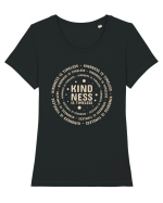 Kindness is Timeless Tricou mânecă scurtă guler larg fitted Damă Expresser