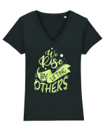 We Rise by Lifting Others Tricou mânecă scurtă guler V Damă Evoker