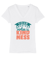 Your Greatest Virtue is Kindness Tricou mânecă scurtă guler V Damă Evoker