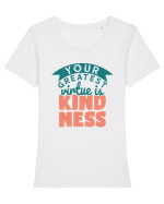 Your Greatest Virtue is Kindness Tricou mânecă scurtă guler larg fitted Damă Expresser