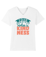 Your Greatest Virtue is Kindness Tricou mânecă scurtă guler V Bărbat Presenter
