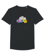 Happyness(Fericire) Tricou mânecă scurtă guler larg Bărbat Skater