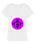 Kyokushin Karate  Tricou mânecă scurtă guler V Damă Evoker