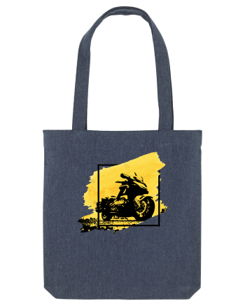 Golden Motorcycle Midnight Blue