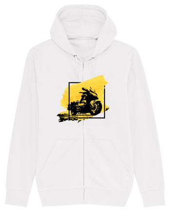 Golden Motorcycle White