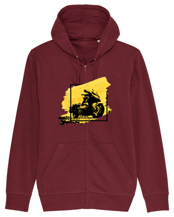 Golden Motorcycle Burgundy
