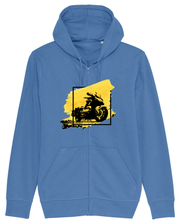 Golden Motorcycle Bright Blue