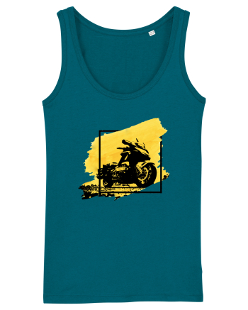 Golden Motorcycle Ocean Depth