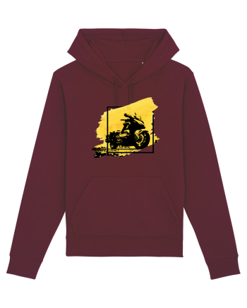 Golden Motorcycle Burgundy