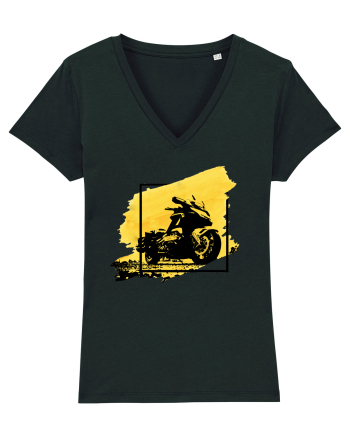 Golden Motorcycle Black