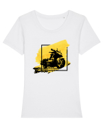 Golden Motorcycle Tricou mânecă scurtă guler larg fitted Damă Expresser