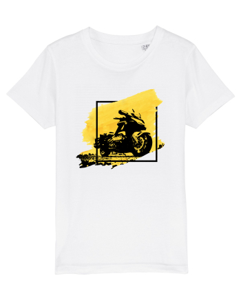 Golden Motorcycle White