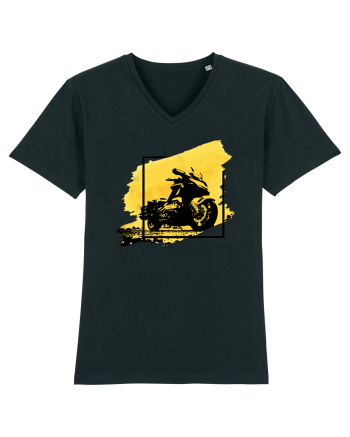 Golden Motorcycle Black