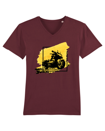Golden Motorcycle Burgundy