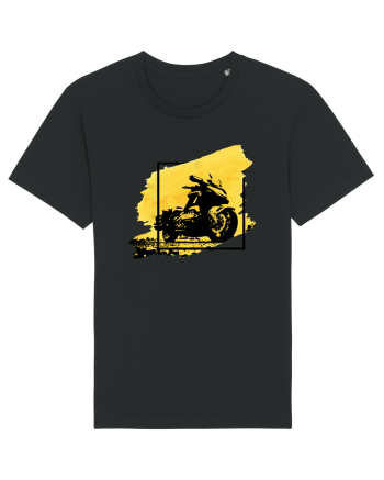 Golden Motorcycle Black