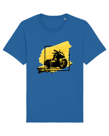 Golden Motorcycle Royal Blue