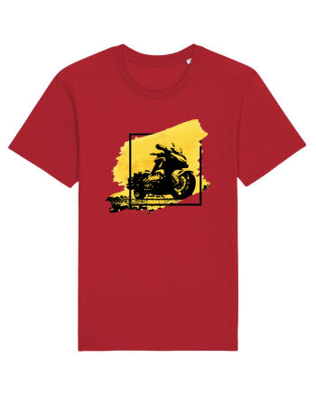 Golden Motorcycle Red