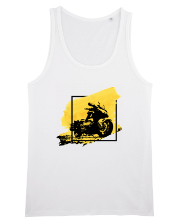 Golden Motorcycle White