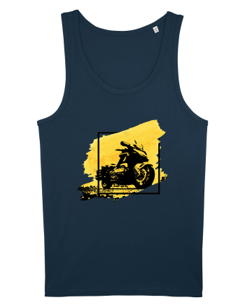 Golden Motorcycle Navy