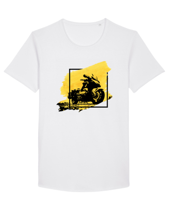 Golden Motorcycle White