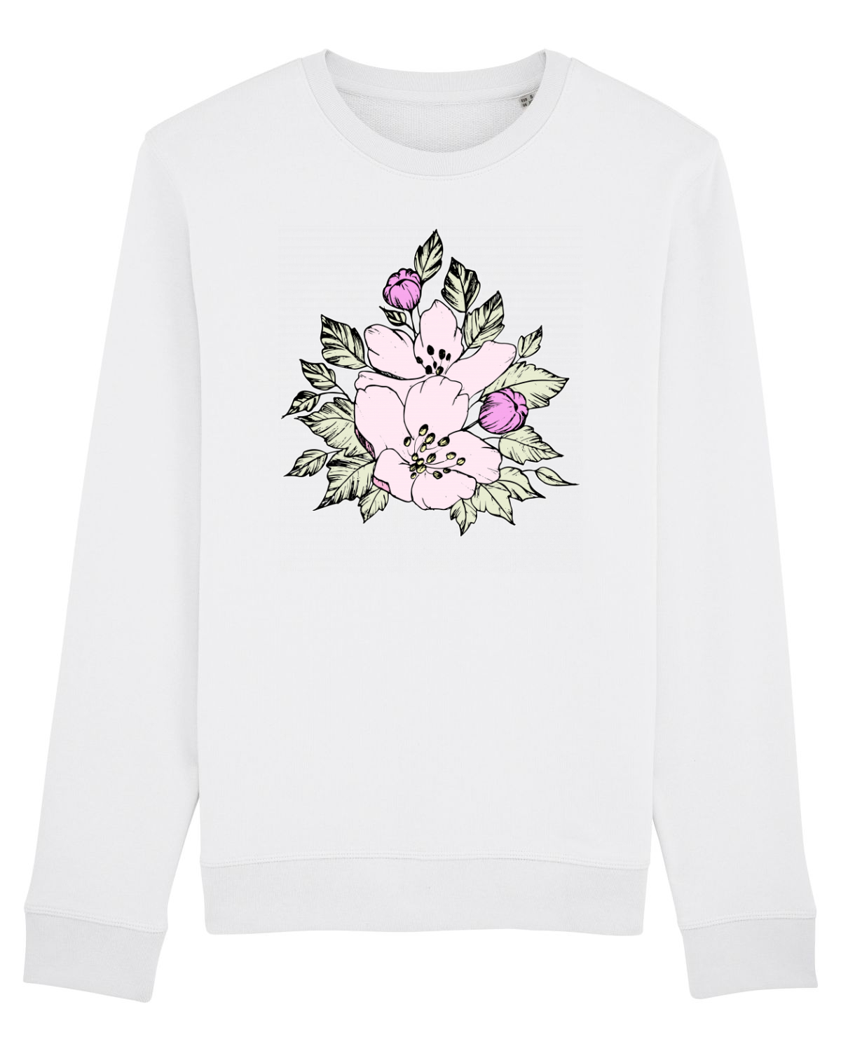 Bluză mânecă lungă Unisex Rise White